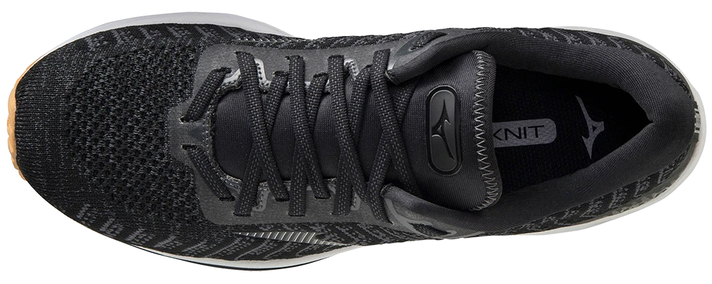 Mizuno Men’s Wave Rider 24 Waveknit (9098 - Black/Dark Shadow) 5 Mizuno Men’s Wave Rider 24 Waveknit (9098 - Black/Dark Shadow) - Image 3