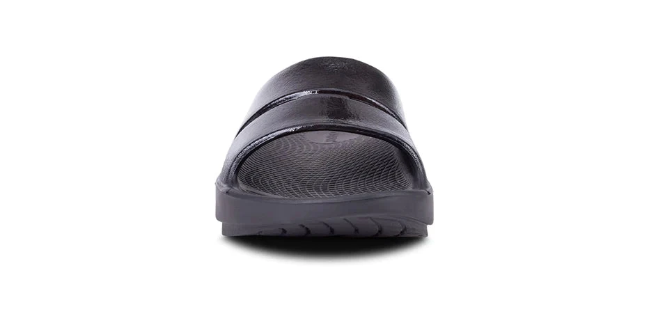 OOfos Women’s OOahh Luxe Slide Sandal (Black) 5 OOfos Women’s OOahh Luxe Slide Sandal (Black) - Image 3