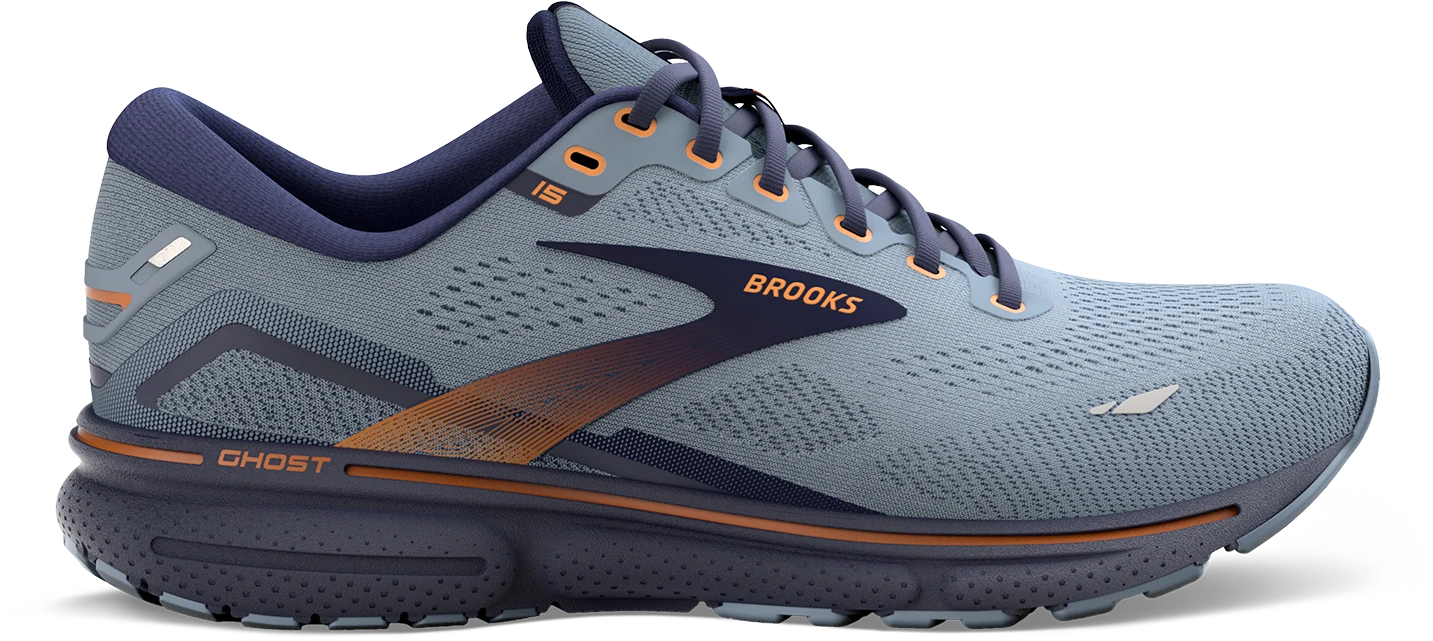 BROOKS Men's Ghost 15 (025 - Flintstone/Peacoat/Oak)