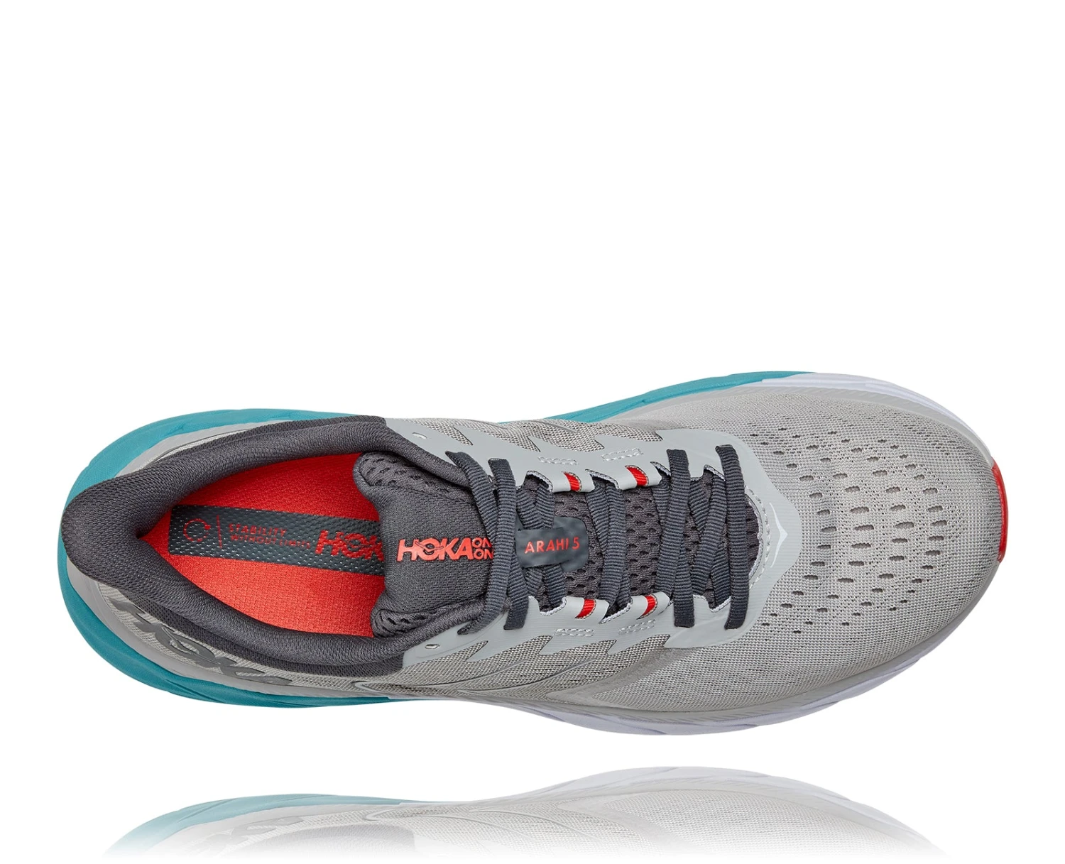 Hoka Men's Arahi 5 (HMAQ - Harbor Mist/Aquarelle) 6 Hoka Men's Arahi 5 (HMAQ - Harbor Mist/Aquarelle) - Image 4