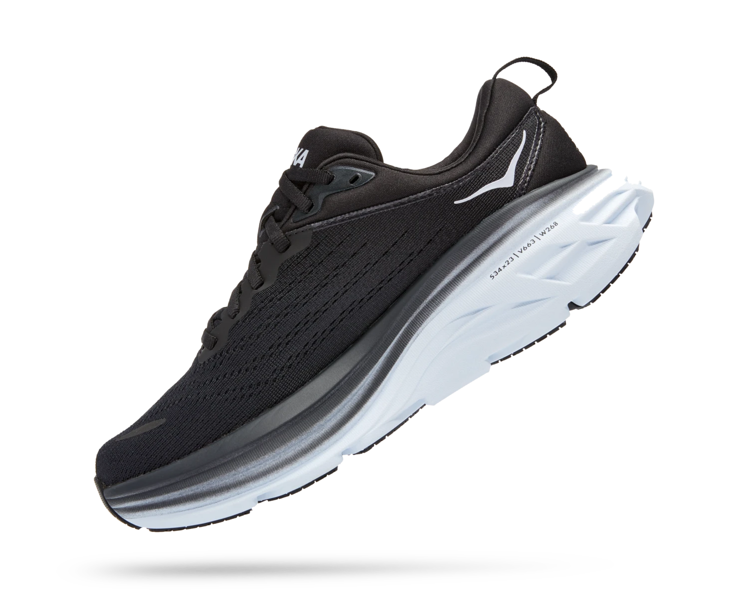 Hoka Women's Bondi 8 (BWHT - Black/White) 6 Hoka Women's Bondi 8 (BWHT - Black/White) - Image 4
