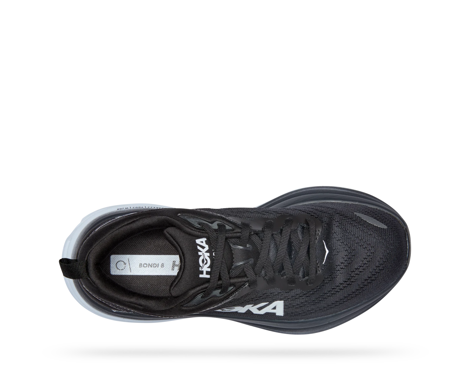 Hoka Women's Bondi 8 (BWHT - Black/White) 7 Hoka Women's Bondi 8 (BWHT - Black/White) - Image 5