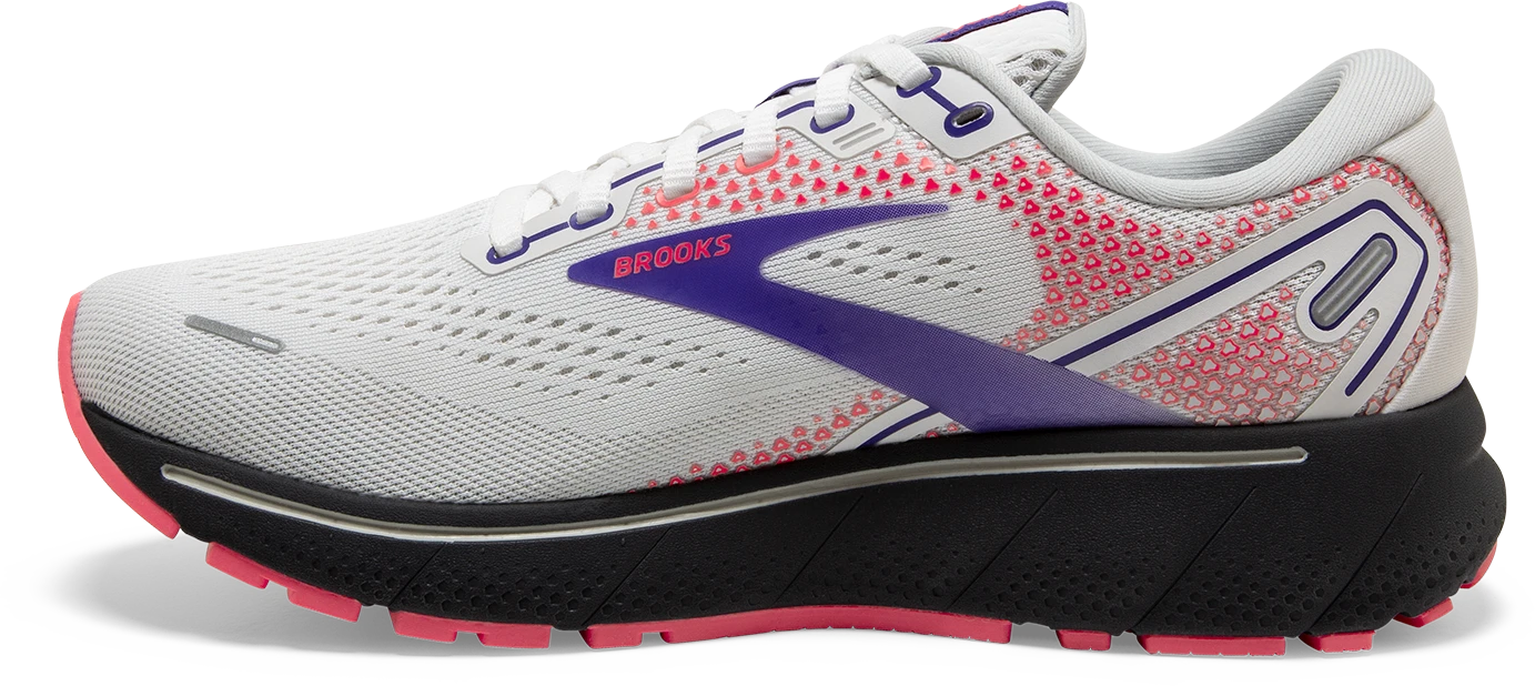 BROOKS Women's Ghost 14 (192 - White/Purple/Coral) 4 BROOKS Women's Ghost 14 (192 - White/Purple/Coral) - Image 2