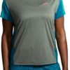 BROOKS Women's Sprint Free Short Sleeve 2.0 (367 - Dark Pebble/Lagoon/Nile Green) -Clothing Serie Shop 35AA7FDB 95F5 4F25 9487 2257BAB01DA1