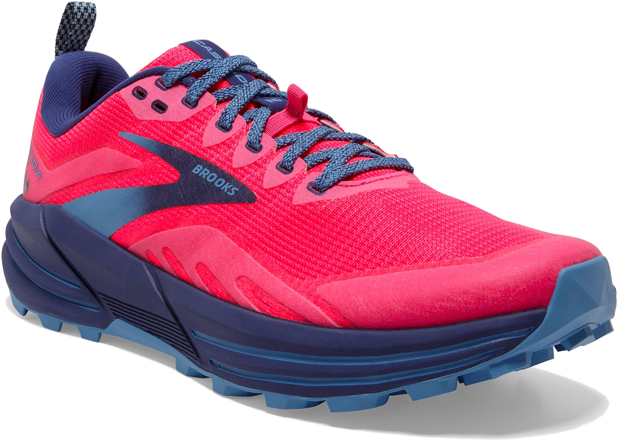 BROOKS Women's Cascadia 16 (647 - Pink/Flambe/Cobalt) 5 BROOKS Women's Cascadia 16 (647 - Pink/Flambe/Cobalt) - Image 3