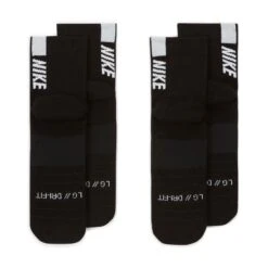 Nike Unisex Multiplier Running Ankle Socks (2 Pair) (010 - Black/White) -Clothing Serie Shop AURORA SX7556 010 PHCYD002 2000