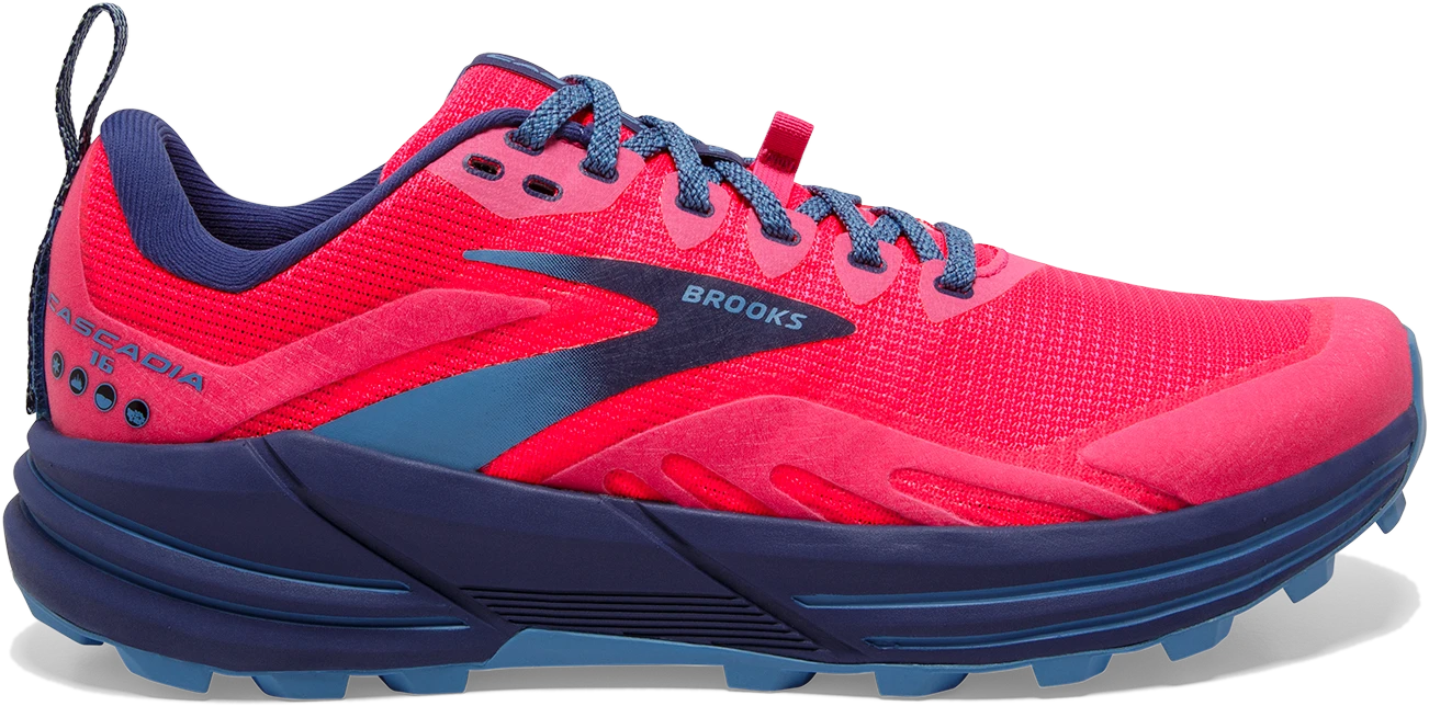 BROOKS Women's Cascadia 16 (647 - Pink/Flambe/Cobalt) 3 BROOKS Women's Cascadia 16 (647 - Pink/Flambe/Cobalt)